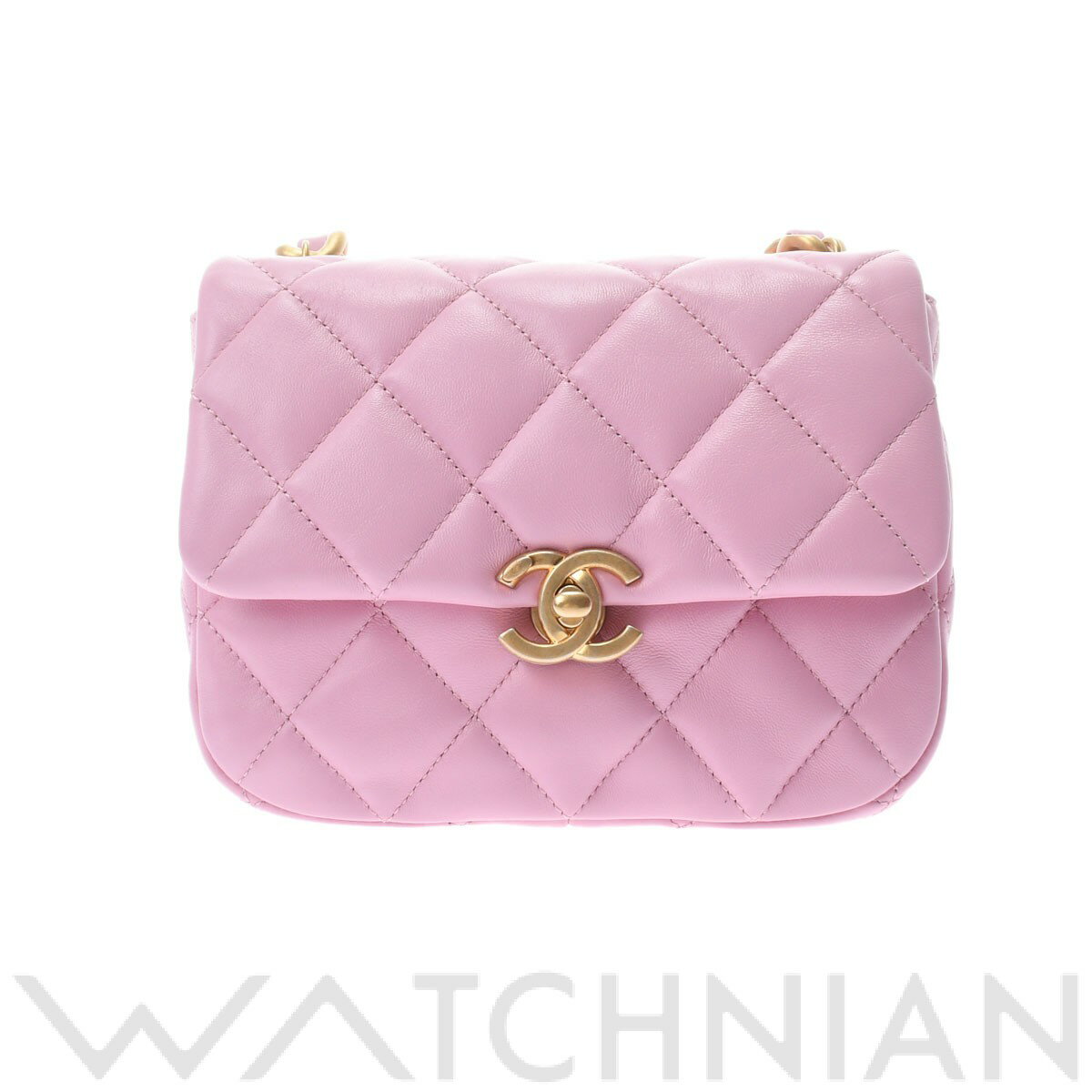 【4種選べるクーポン】【ローン60回払い無金利】【未使用品】 シャネル CHANEL ミニフラップバッグ ピンク/ゴールド金具 AS3205 ラムスキン レディース ショルダーバッグのサムネイル