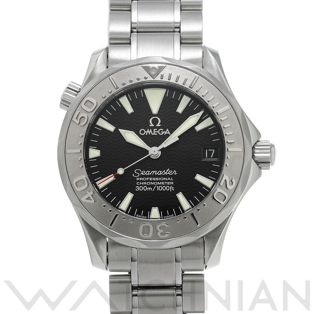 【中古】 オメガ OMEGA シーマスター 300 ミッドサイズ 2236.50 ブラック ユニセックス 腕時計