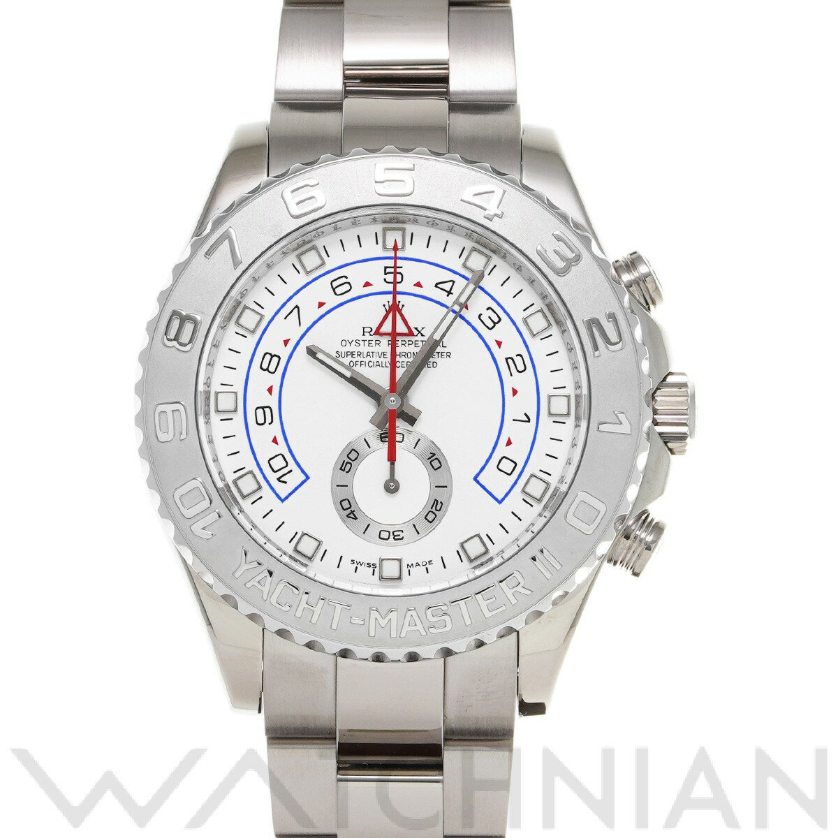【4種選べるクーポン】【中古】 ロレックス ROLEX ヨットマスターII 116689 Z番(2007年頃製造) ホワイト メンズ 腕時計