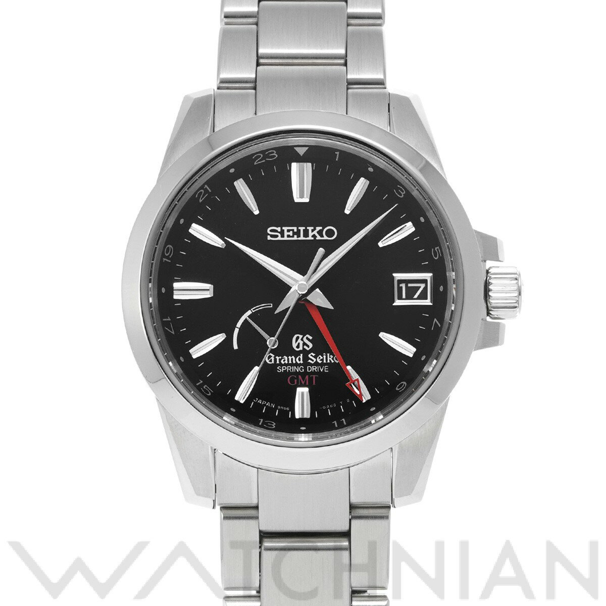 【中古】 グランドセイコー Grand Seiko スプリングドライブ GMT SBGE013 ブラ ...