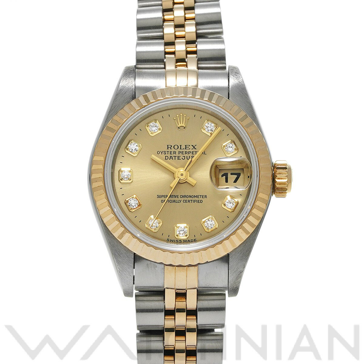 【中古】 ロレックス ROLEX デイトジャスト 69173G T番(1997年頃製造) シャンパン/ダイヤモンド レディース 腕時計