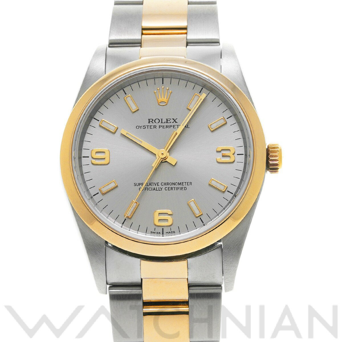 【中古】 ロレックス ROLEX オイスターパーペチュアル 14203M Y番(2003年頃製造) グレー メンズ 腕時計