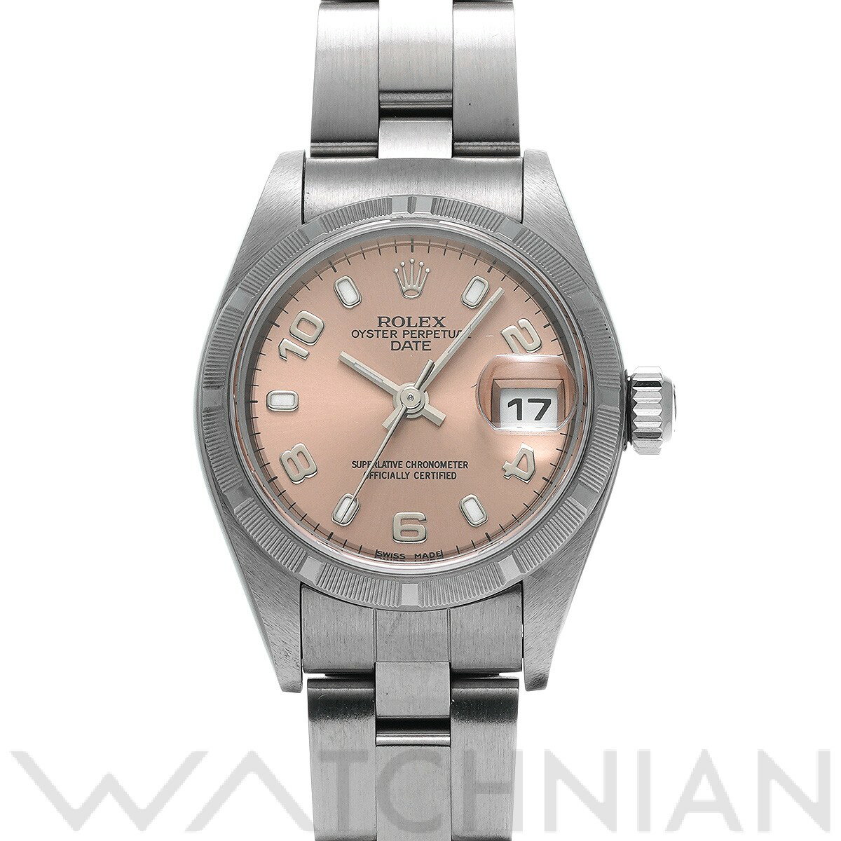 【中古】 ロレックス ROLEX オイスターパーペチュアル デイト 79190 P番(2000年頃製造) ピンク レディース 腕時計