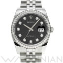 【中古】 ロレックス ROLEX デイトジャスト 36 116244G ランダムシリアル ブラックコ ...