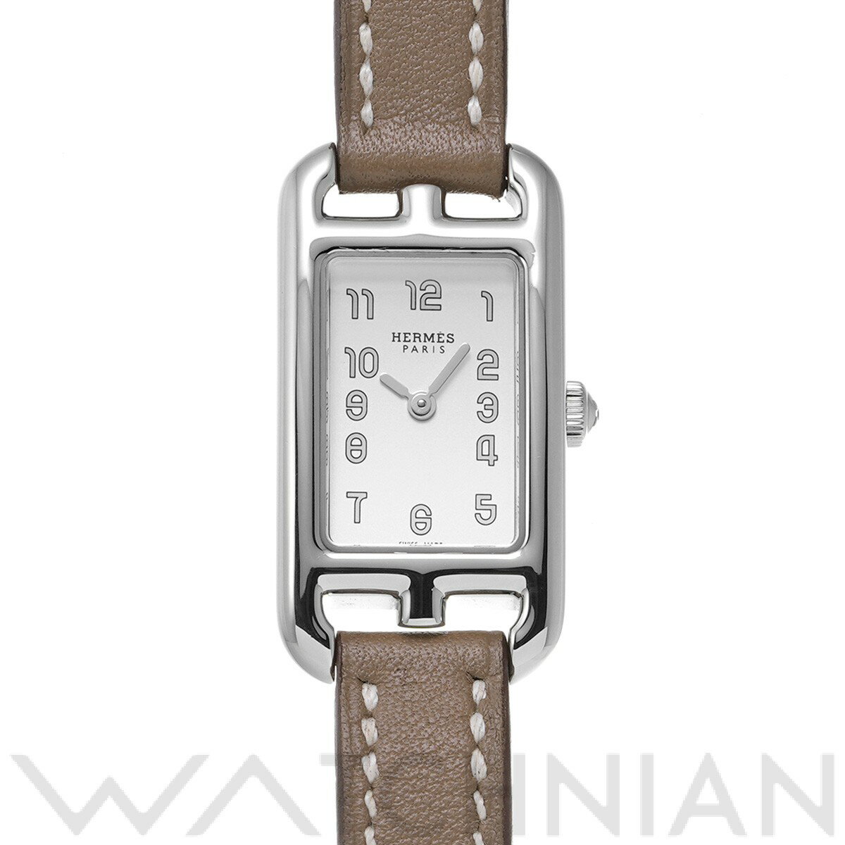 【中古】 エルメス HERMES ナンタケット NA2.110 シルバー レディース 腕時計のサムネイル