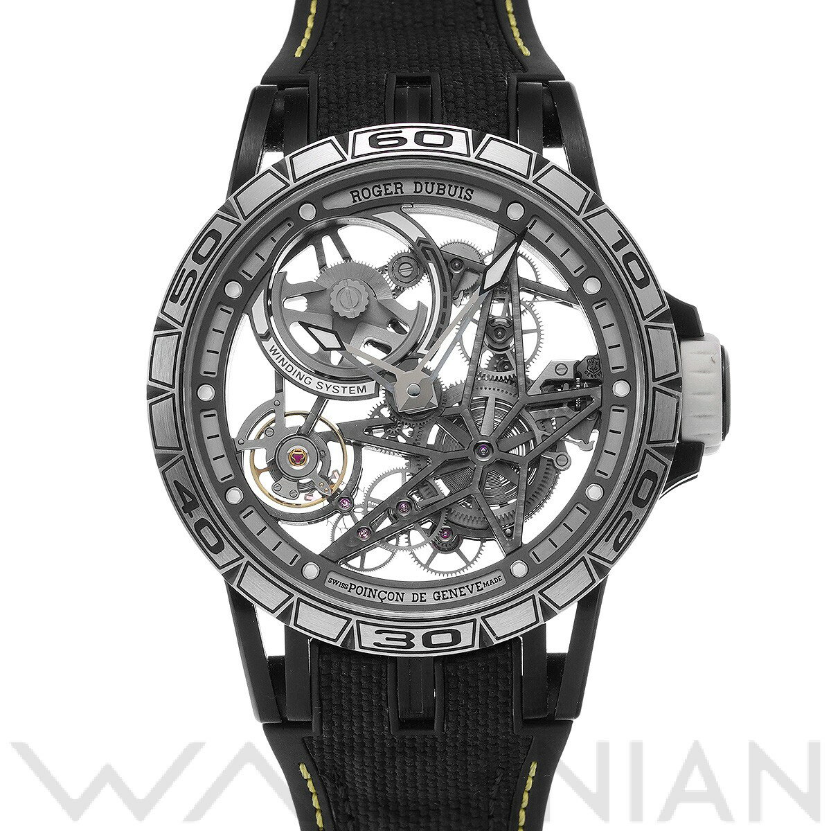 【4種選べるクーポン＆P2倍 5/20】【ローン60回払い無金利】【中古】 ロジェ デュブイ ROGER DUBUIS エクスカリバー スパイダー 45 DBEX0715 スケルトン メンズ 腕時計