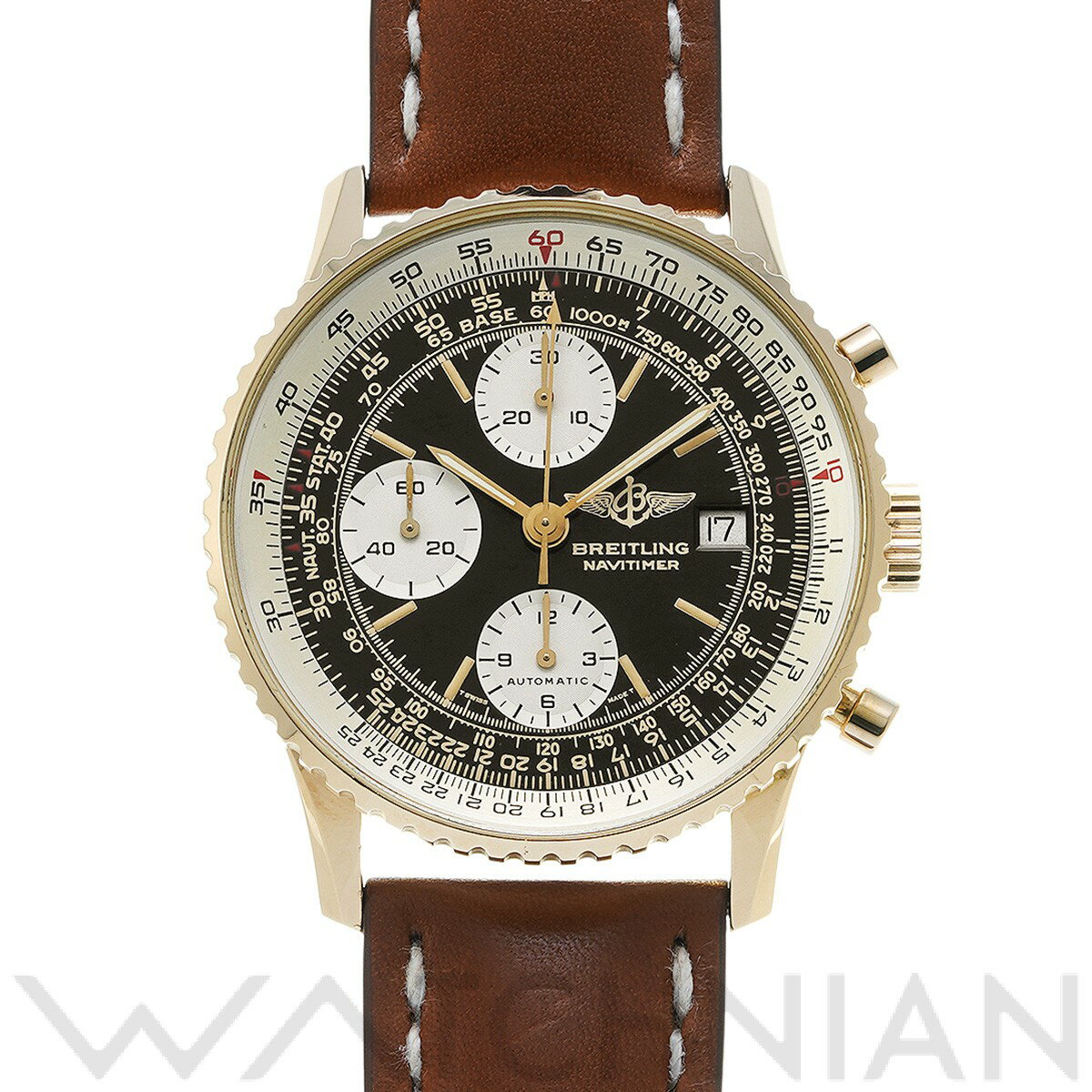 【中古】 ブライトリング BREITLING オールドナビタイマー K13019 ブラック/シルバー メンズ 腕時計