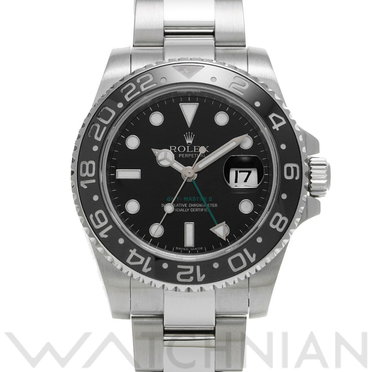 【中古】 ロレックス ROLEX GMTマスターII 116710LN V番(2009年頃製造) ブラック メンズ 腕時計