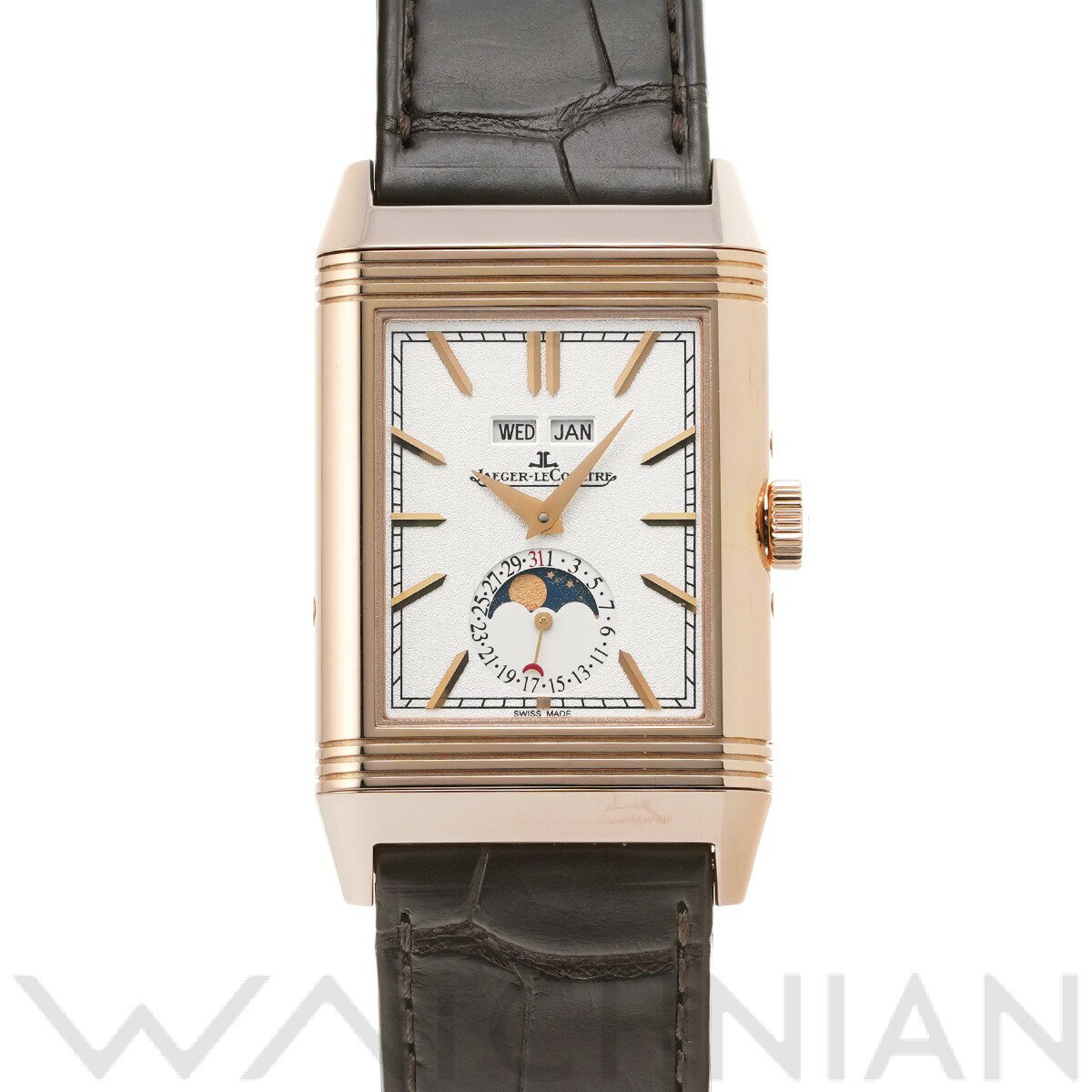 【3種選べるクーポン-11/10】【ローン60回払い無金利】【中古】 ジャガー ルクルト Jaeger-LeCoultre レベルソ トリビュート カレンダー Q3912420 シルバー/グレー メンズ 腕時計のサムネイル