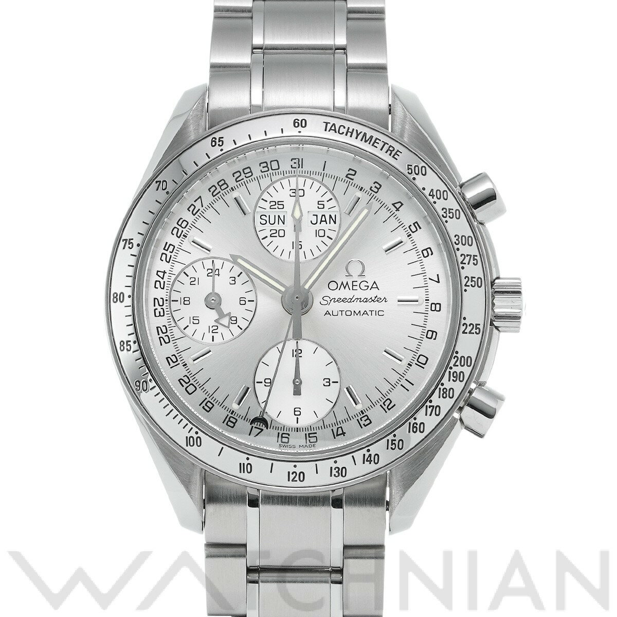 【中古】 オメガ OMEGA スピードマスター トリプルカレンダー 3523.30 シルバー メンズ ...