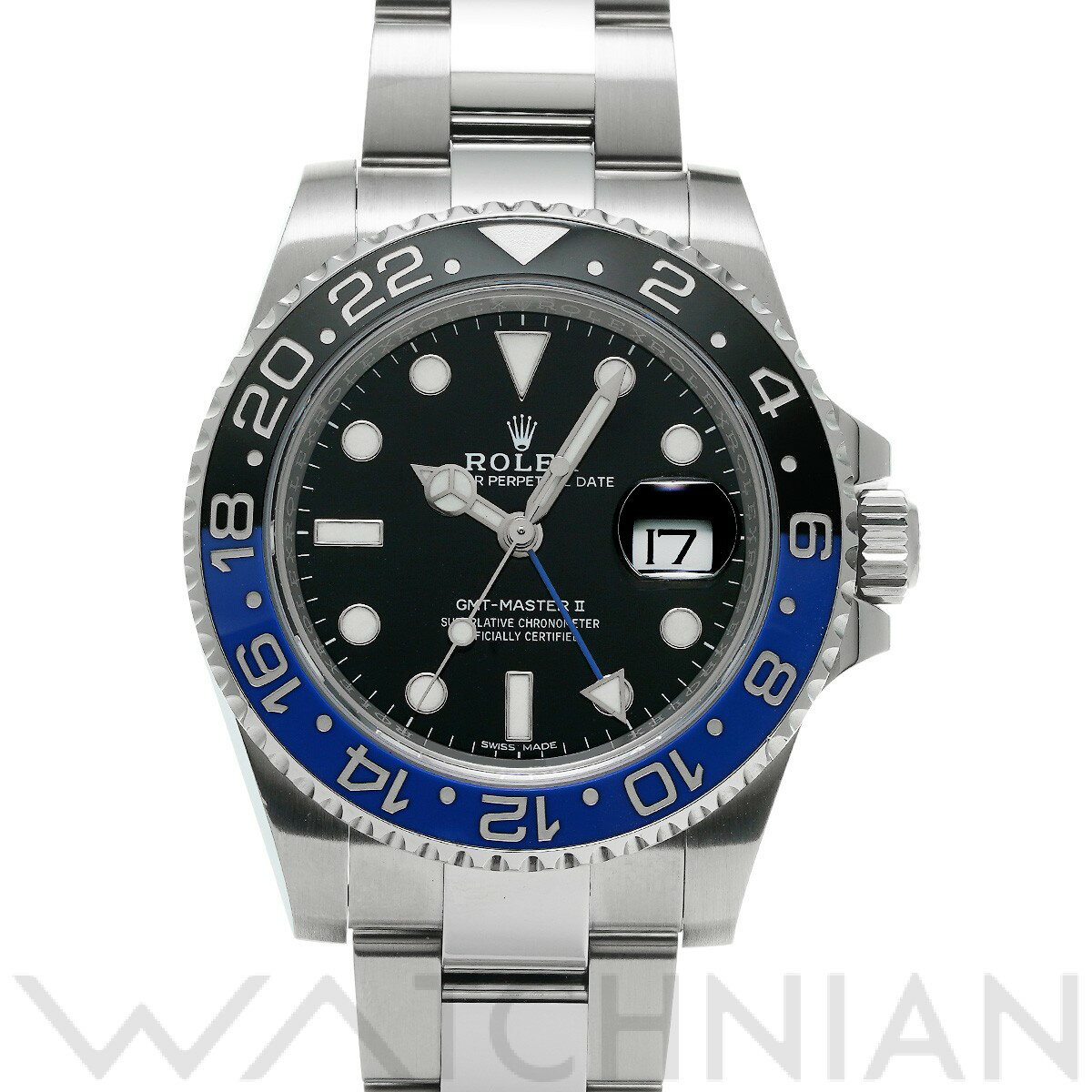 【中古】 ロレックス ROLEX GMTマスターII 116710BLNR ランダムシリアル ブラック メンズ 腕時計