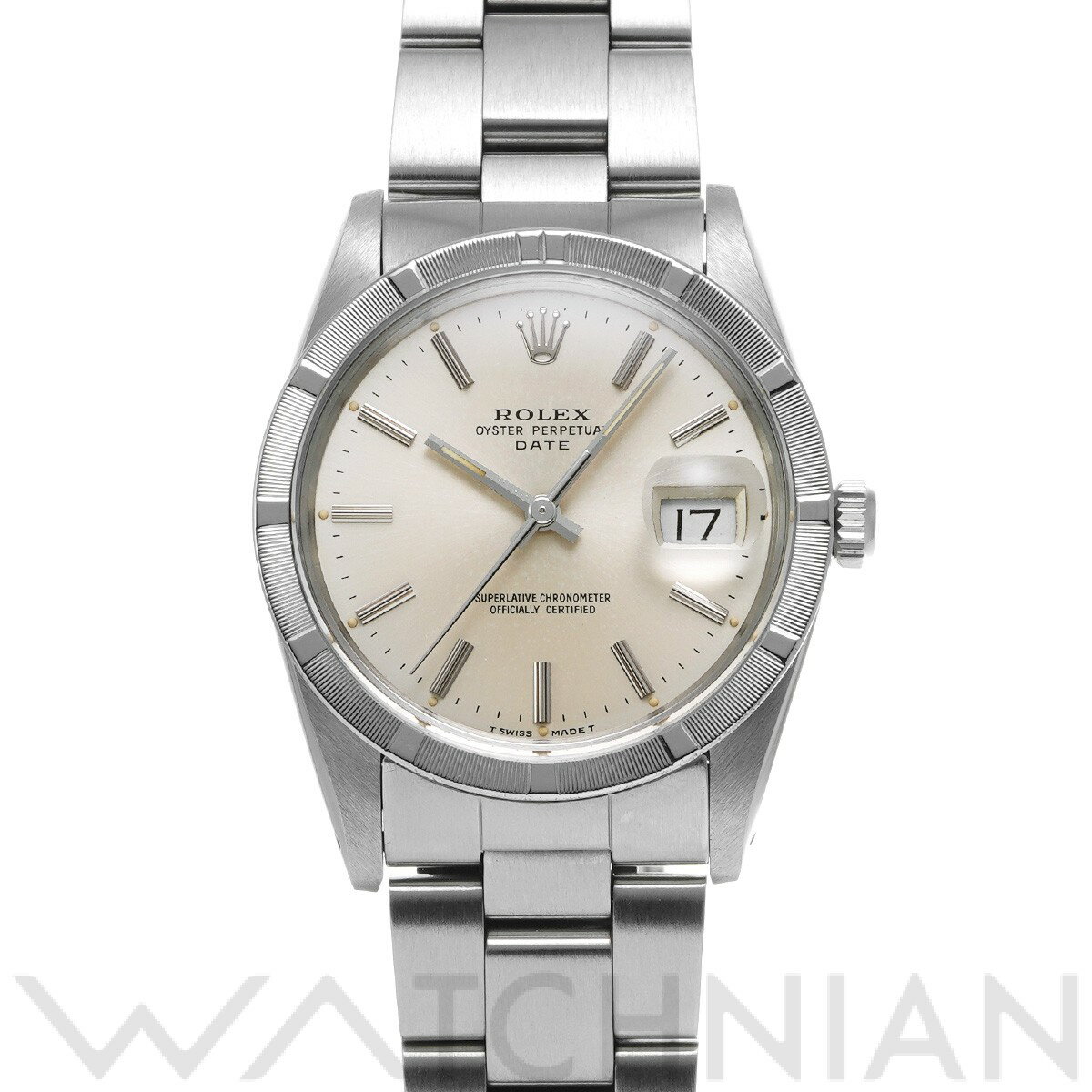 【中古】 ロレックス ROLEX オイスターパーペチュアル デイト 15010 82番台(1983年頃製造) シルバー メンズ 腕時計