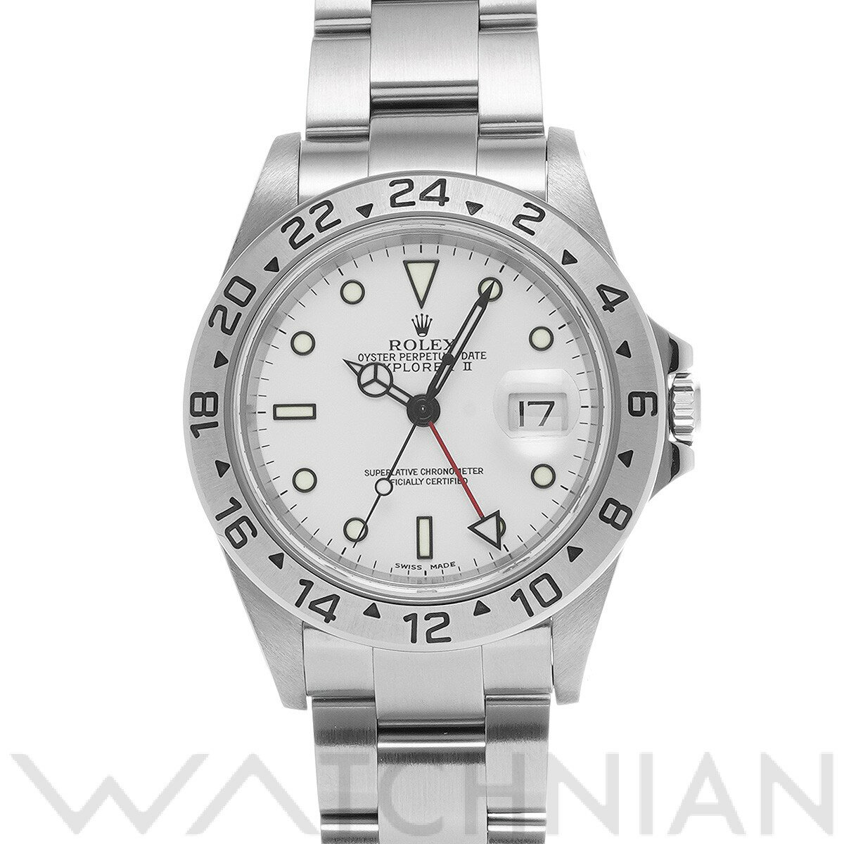 【中古】 ロレックス ROLEX エクスプローラーII 16570 K番(2001年頃製造) ホワイト メンズ 腕時計