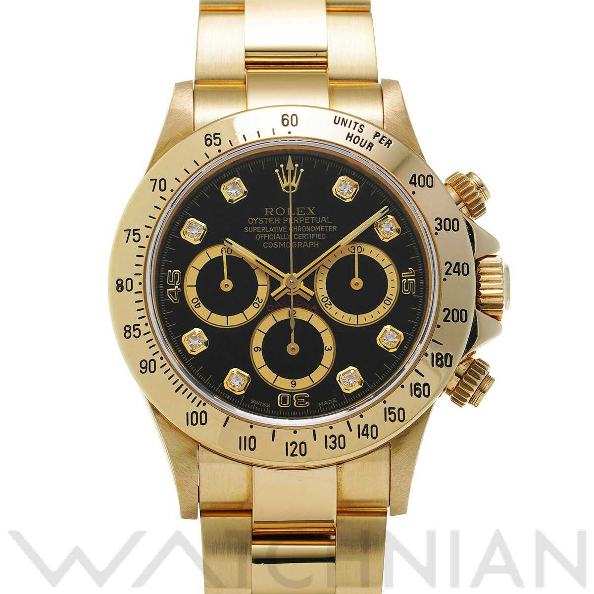 【中古】 ロレックス ROLEX コスモグラフ デイトナ 16528G N番(1992年頃製造) ブラック/ダイヤモンド メンズ 腕時計