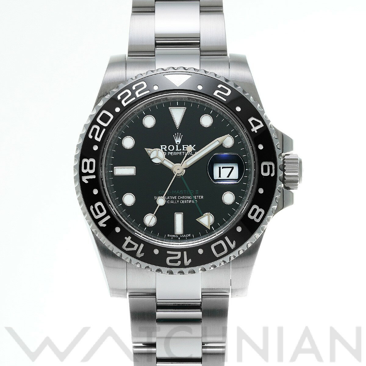 【中古】 ロレックス ROLEX GMTマスターII 116710LN ランダムシリアル ブラック メンズ 腕時計