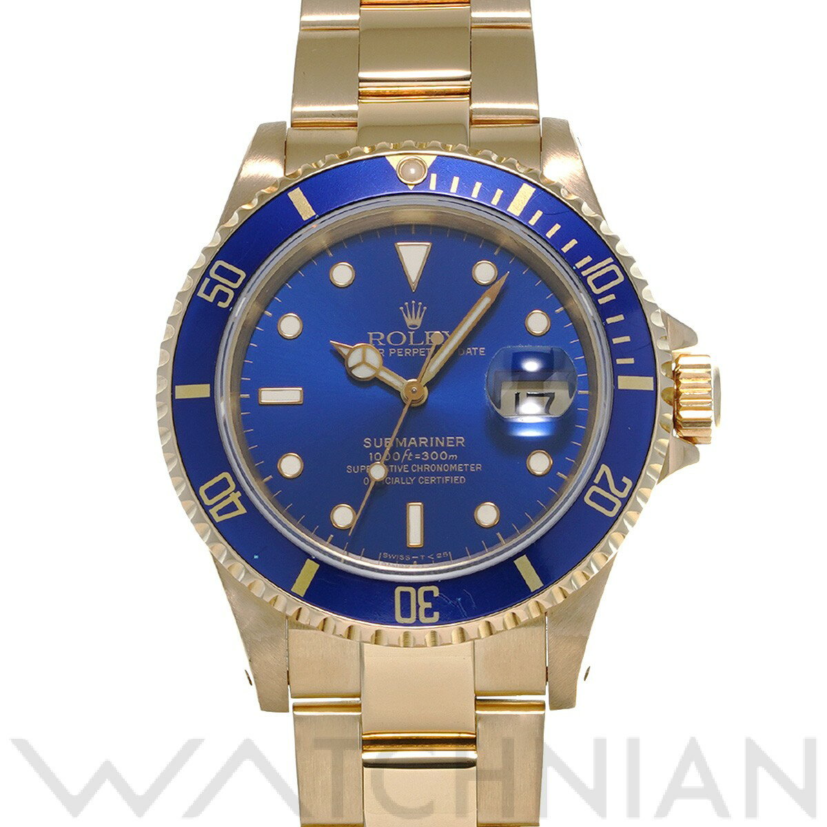 【5種選べるクーポン】【ローン60回払い無金利】【中古】 ロレックス ROLEX サブマリーナ デイト 16618 X番(1993年頃製造) ブルー メンズ 腕時計