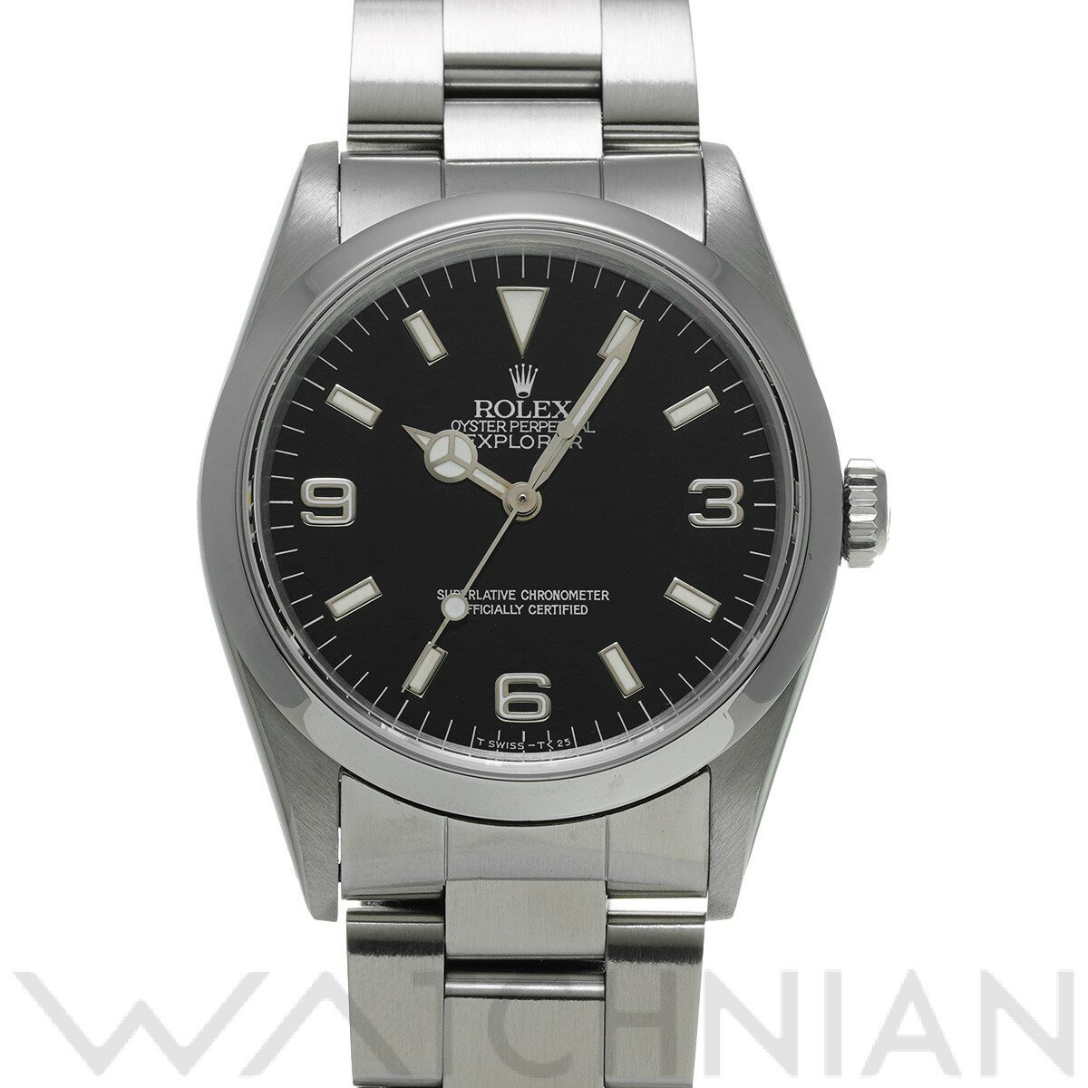 【中古】 ロレックス ROLEX エクスプローラー 14270 E番(1991年頃製造) ブラック メンズ 腕時計