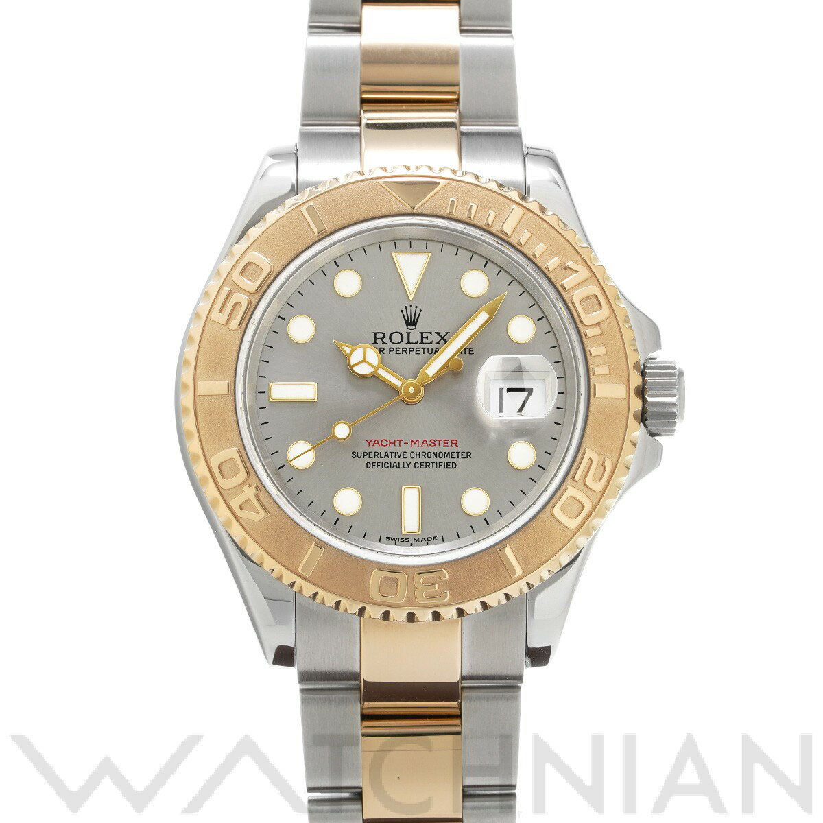 【中古】 ロレックス ROLEX ヨットマスター 40 16623 D番(2006年頃製造) グレー メンズ 腕時計