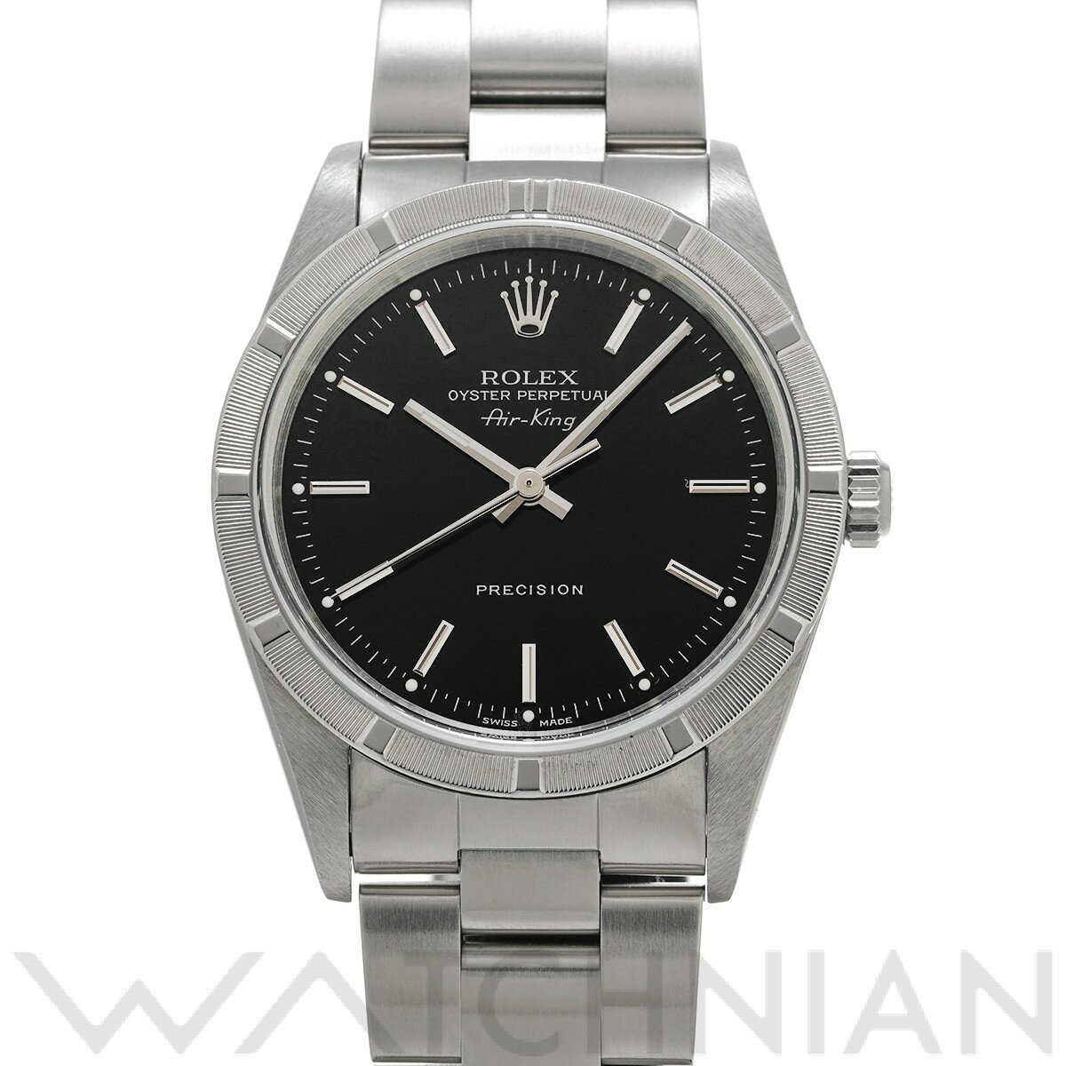 【中古】 ロレックス ROLEX エアキング 14010M K番(2001年頃製造) ブラック メンズ 腕時計