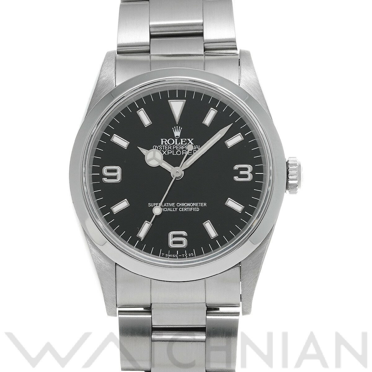 【中古】 ロレックス ROLEX エクスプローラー 14270 T番(1996年頃製造) ブラック メンズ 腕時計
