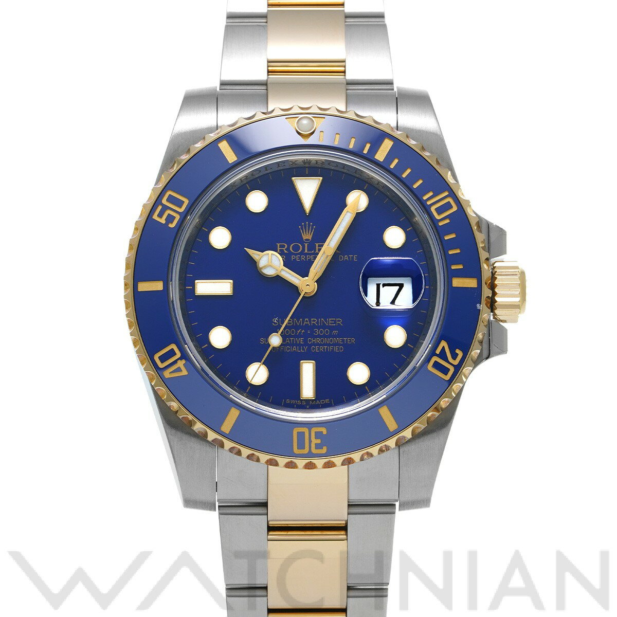 【中古】 ロレックス ROLEX サブマリーナ デイト 116613LB V番(2009年頃製造) マットブルー メンズ 腕時計
