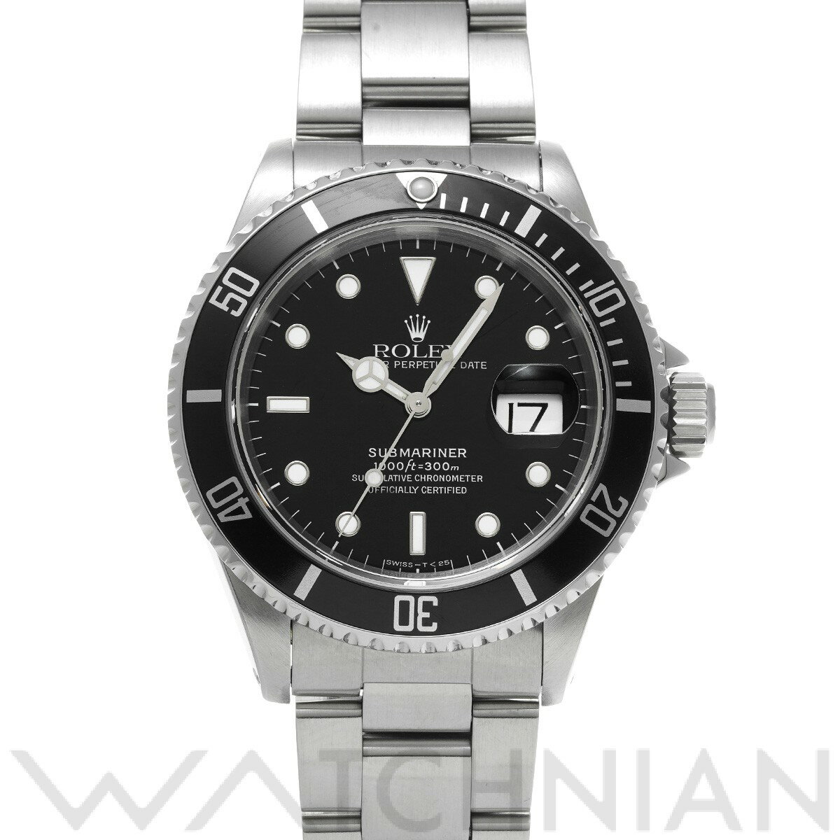 【中古】 ロレックス ROLEX サブマリーナ デイト 16610 W番(1996年頃製造) ブラック メンズ 腕時計