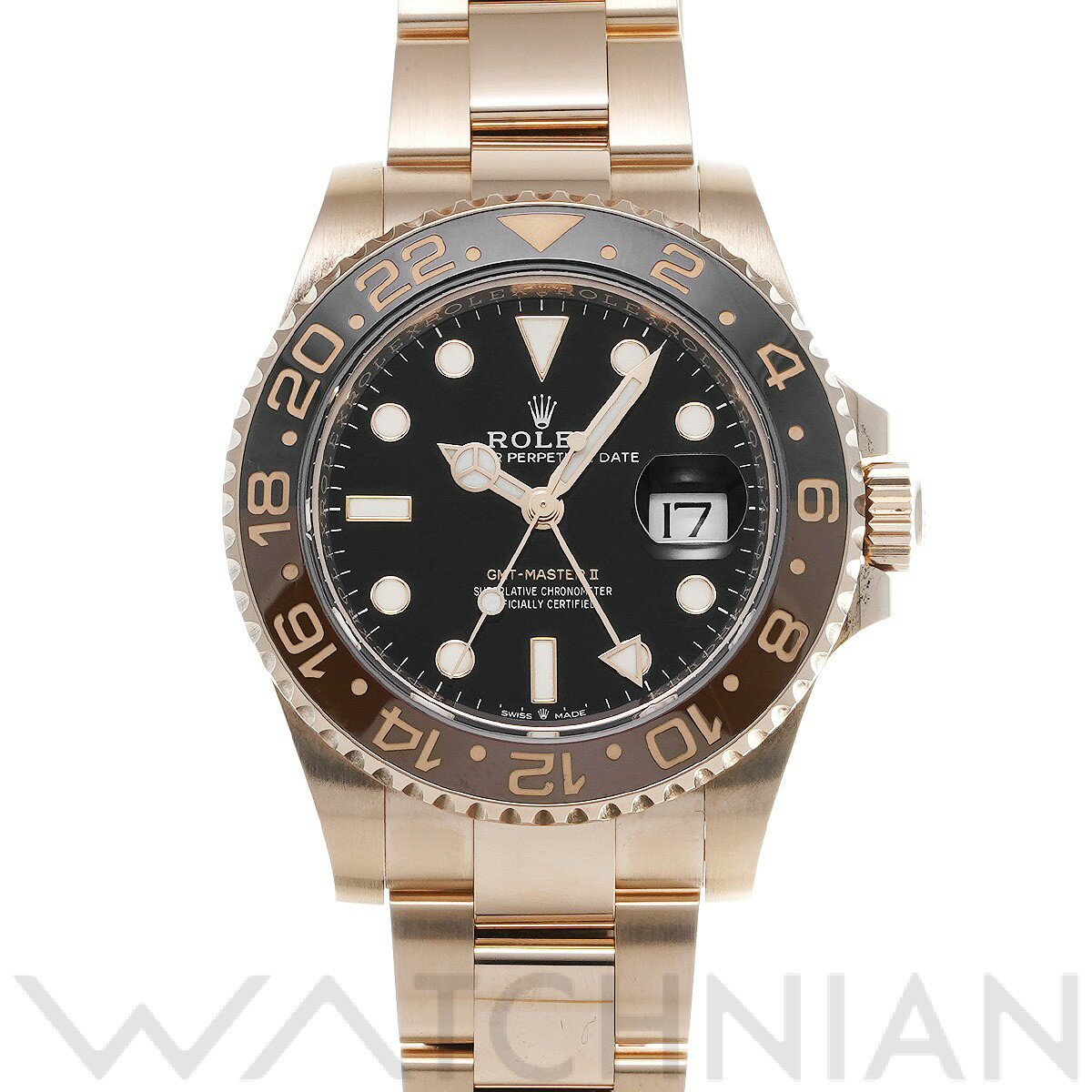 【中古】 ロレックス ROLEX GMTマスターII 126715CHNR ランダムシリアル ブラック メンズ 腕時計