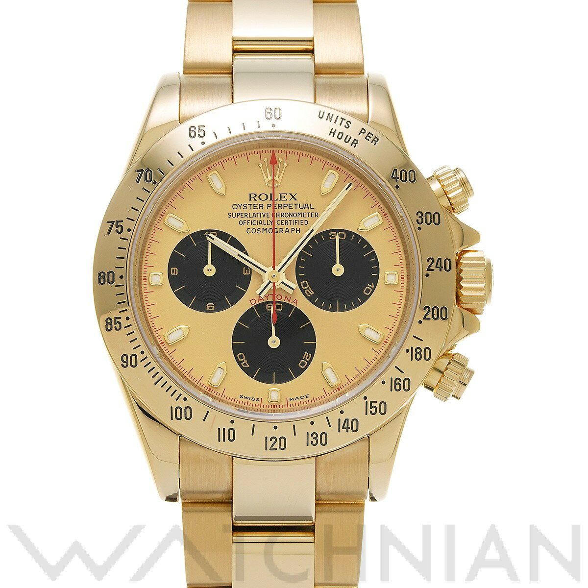 【中古】 ロレックス ROLEX コスモグラフ デイトナ 116528 P番(2000年頃製造) シャンパン/ブラック メンズ 腕時計