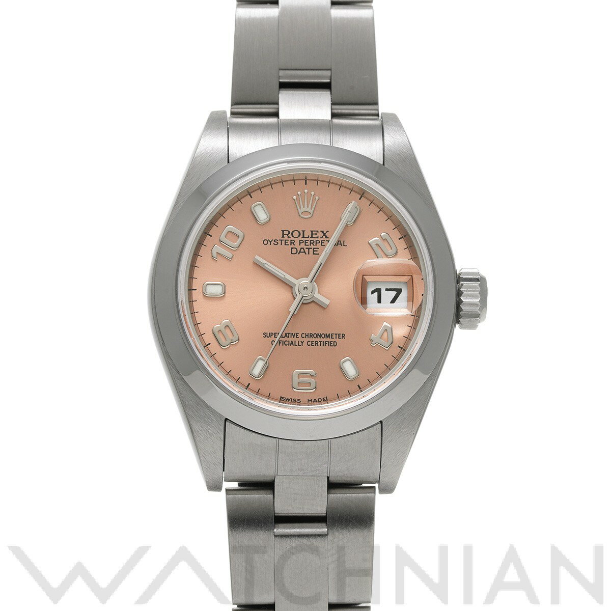 【中古】 ロレックス ROLEX オイスターパーペチュアル デイト 79160 P番(2001年頃製造) ピンク レディース 腕時計