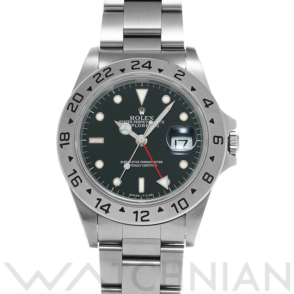 【4種選べるクーポン】【ローン60回払い無金利】【中古】 ロレックス ROLEX エクスプローラーII 16570 W番(1995年頃製造) ブラック メンズ 腕時計