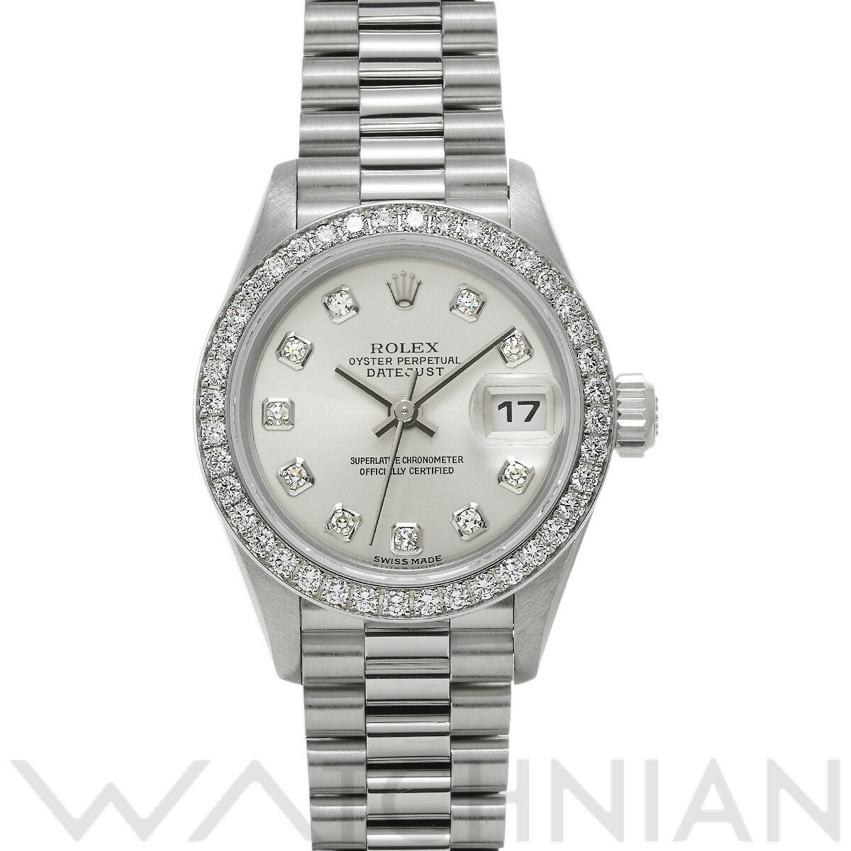 【中古】 ロレックス ROLEX デイトジャスト 79136G K番(2002年頃製造) シルバー/ダイヤモンド レディース 腕時計