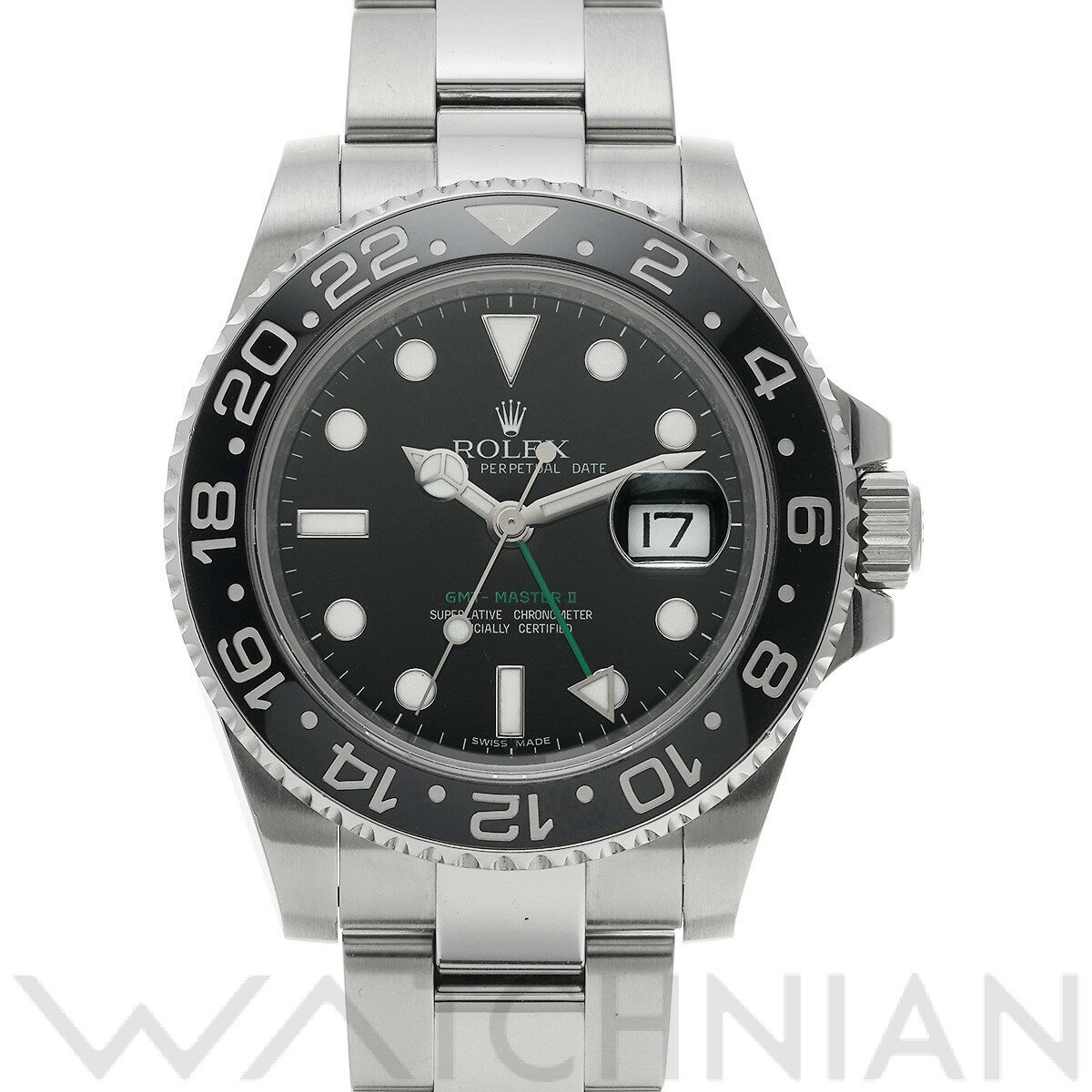 【中古】 ロレックス ROLEX GMTマスターII 116710LN V番(2009年頃製造) ブラック メンズ 腕時計