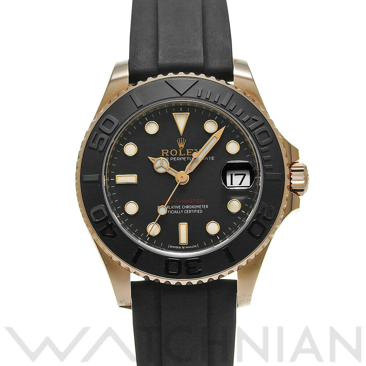 【中古】 ロレックス ROLEX ヨットマスター 37 268655 ランダムシリアル ブラック ユニセックス 腕時計