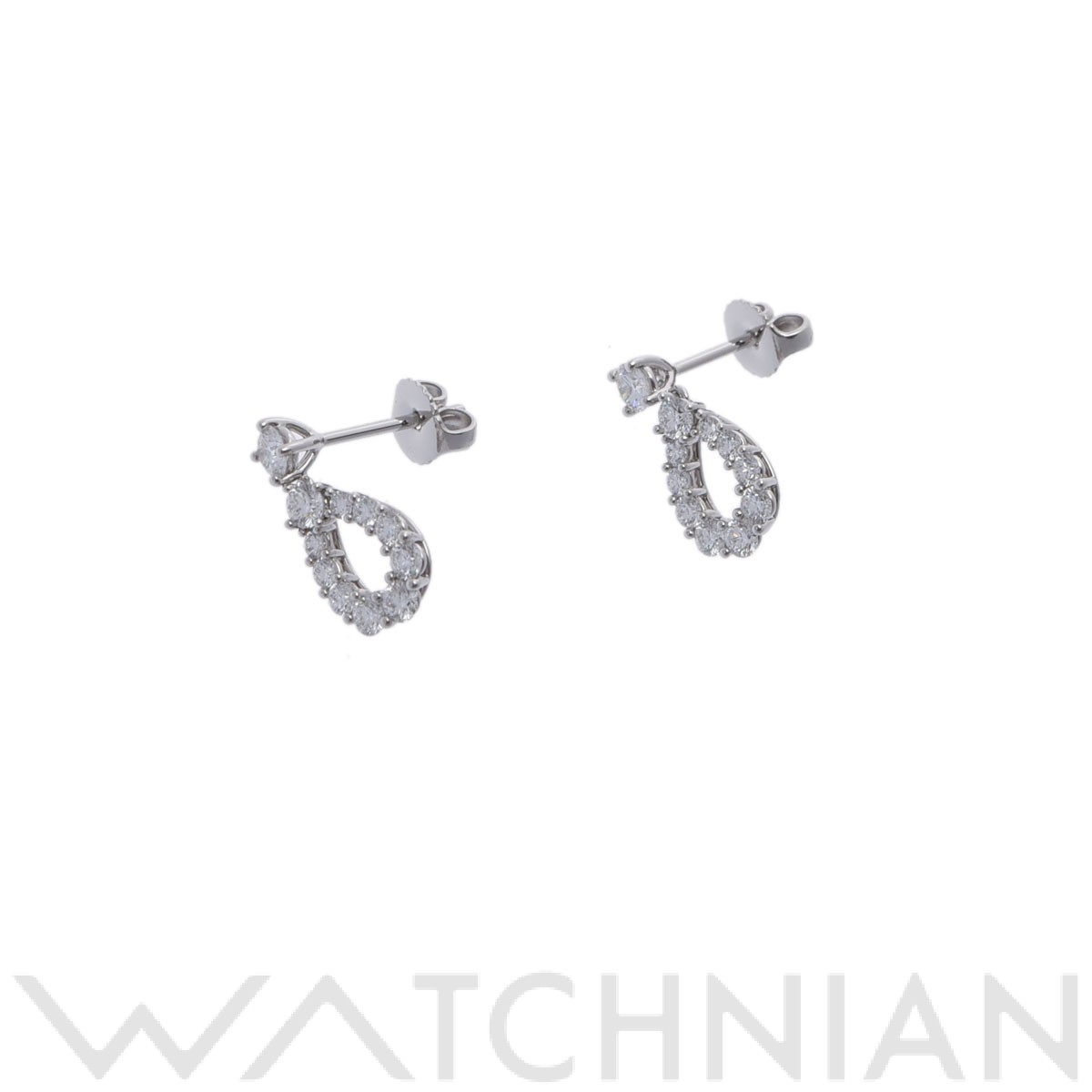【ローン48回払い無金利】【中古】 ハリー ウィンストン HARRY WINSTON ループスモール ピアス EADPRDSMLP Pt950プラチナ ダイヤモンド レディース ピアスのサムネイル