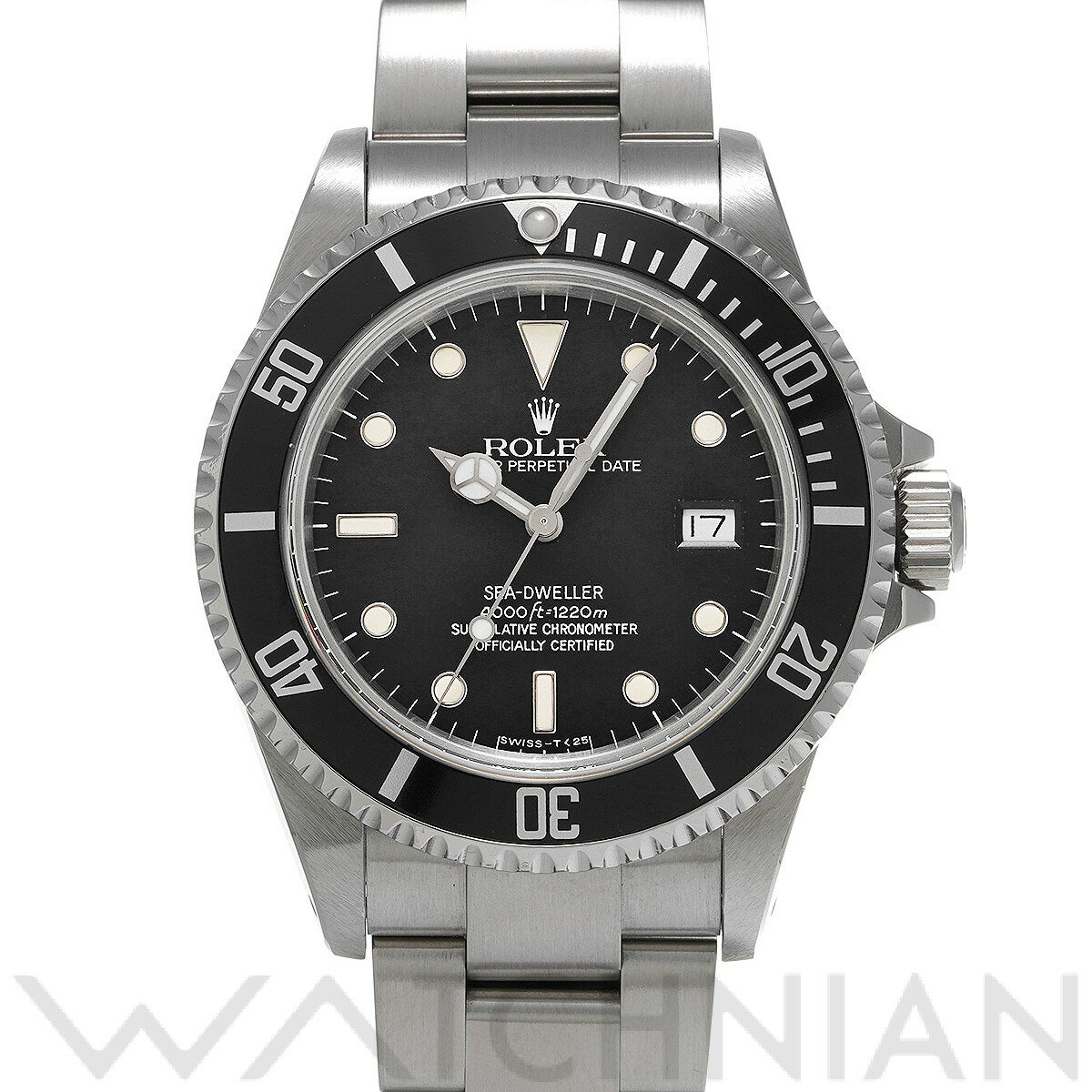 【全品ポイント2倍 5/30】【ローン60回払い無金利】【中古】 ロレックス ROLEX シードゥエラー 16660 88番台(1985年頃製造) ブラック メンズ 腕時計