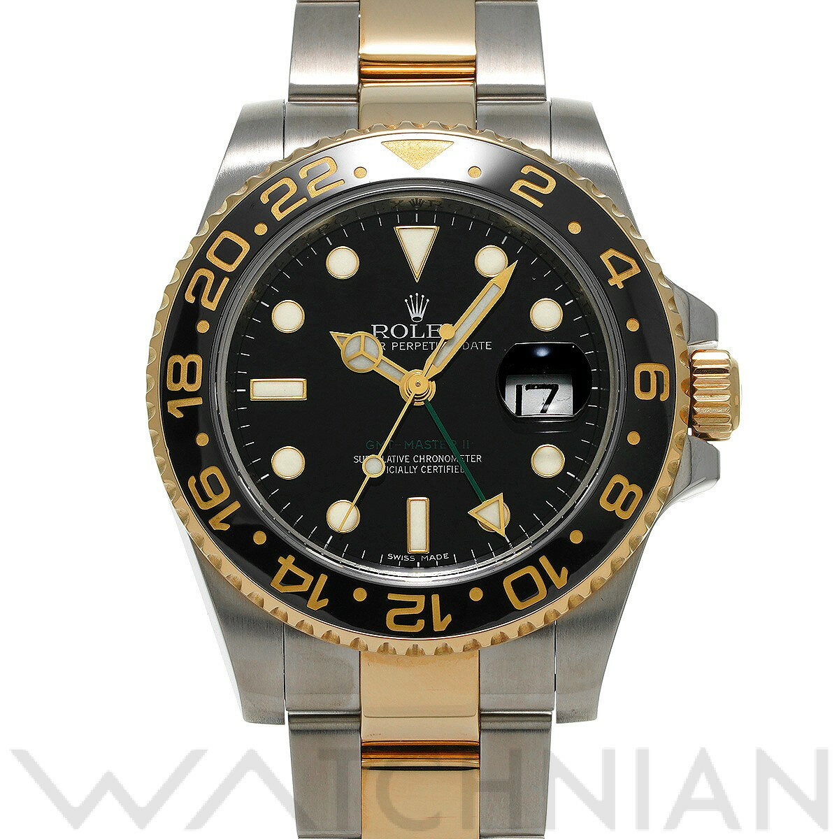 【中古】 ロレックス ROLEX GMTマスターII 116713LN V番(2009年頃製造) ブラック メンズ 腕時計