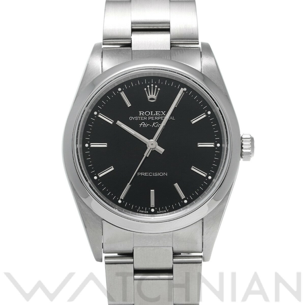 【中古】 ロレックス ROLEX エアキング 14000 U番(1997年頃製造) ブラック メンズ 腕時計