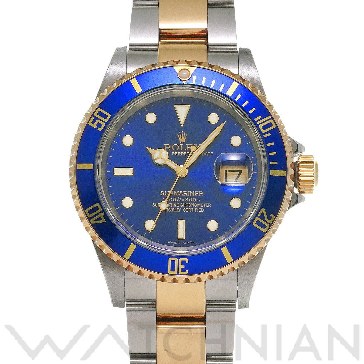 【中古】 ロレックス ROLEX サブマリーナ デイト 16613 D番(2005年頃製造) ブルー メンズ 腕時計