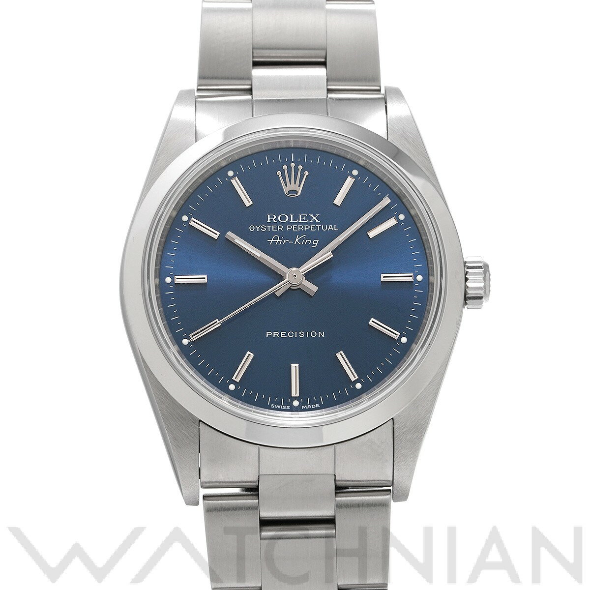 【ローン48回払い無金利】【中古】 ロレックス ROLEX エアキング 14000M K番(2001年頃製造) ブルー メンズ 腕時計