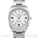 【中古】 ロレックス ROLEX エアキング 114200 V番(2010年頃製造) ホワイト メンズ 腕時計