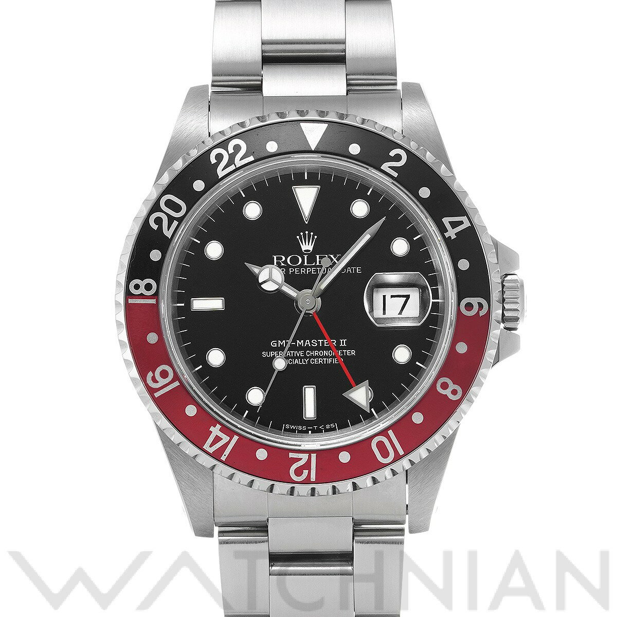 【5種選べるクーポン】【ローン60回払い無金利】【中古】 ロレックス ROLEX GMTマスターII 16710 S番(1994年頃製造) ブラック メンズ 腕時計