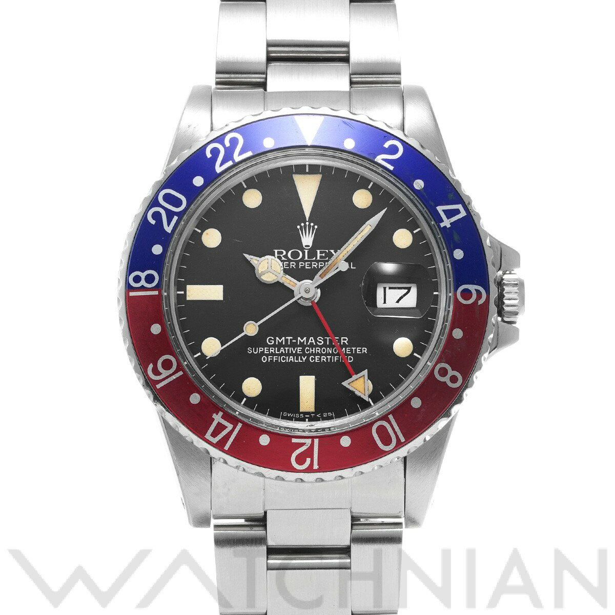 【5種選べるクーポン】【ローン60回払い無金利】【中古】 ロレックス ROLEX GMTマスター 16750 72番台(1982年頃製造) ブラック メンズ 腕時計 ロレックス 時計 高級腕時計 ブランド