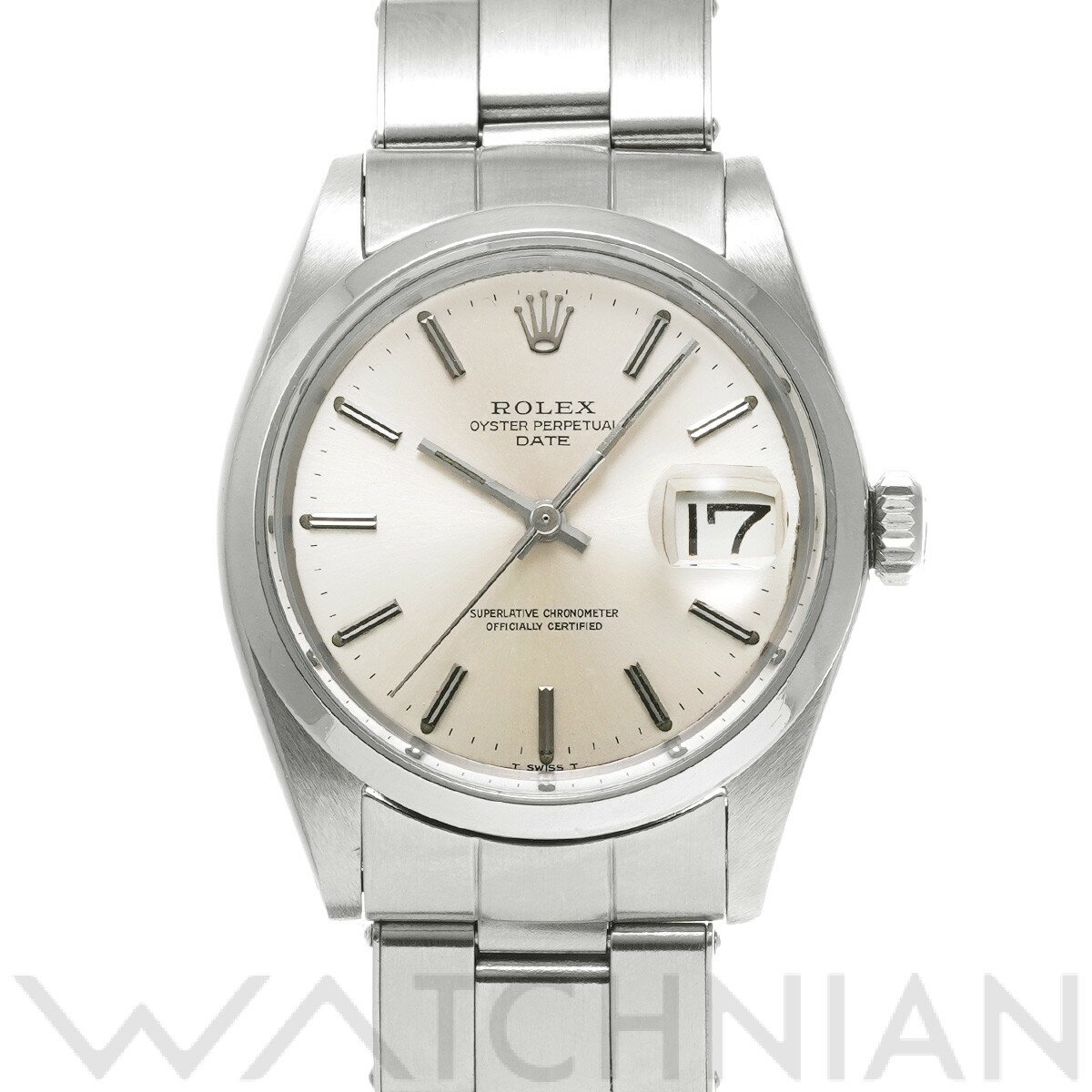 【中古】 ロレックス ROLEX オイスターパーペチュアル デイト 1500 18番台(1968年頃製造) シルバー メンズ 腕時計