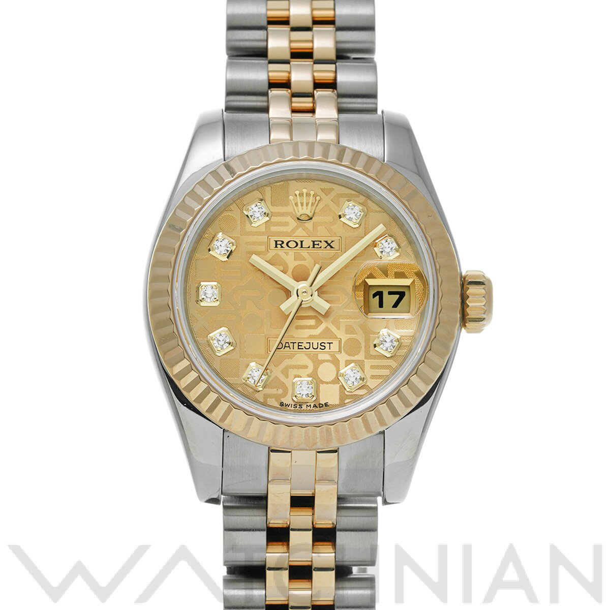 【ローン60回払い無金利】【中古】 ロレックス ROLEX レディ デイトジャスト 26 179173G D番(2006年頃製造) シャンパンコンピュータ/ダイヤモンド レディース 腕時計