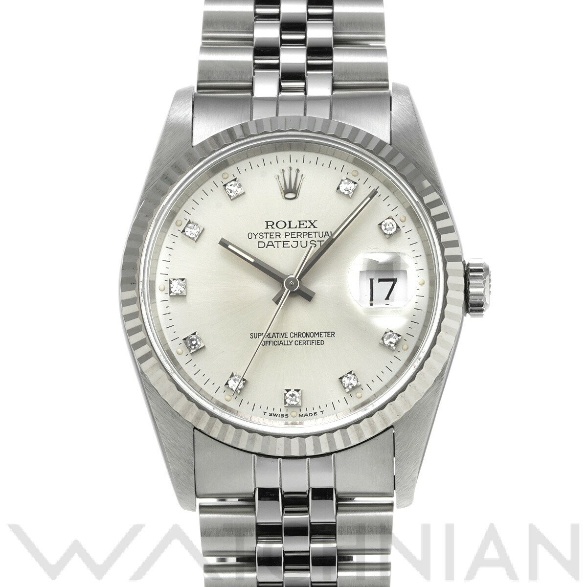 【4種選べるクーポン】【ローン60回払い無金利】【中古】 ロレックス ROLEX デイトジャスト 16234G L番(1989年頃製造) シルバー/ダイヤモンド メンズ 腕時計