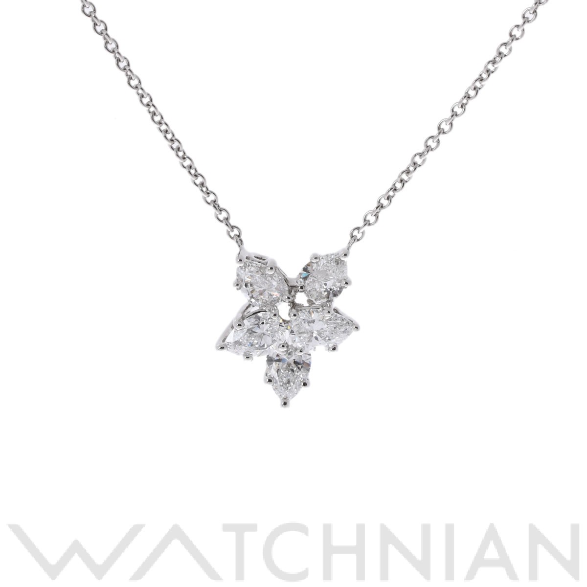 【6種選べるクーポン＆P2倍 7/20】【ローン60回払い無金利】【中古】 ハリー ウィンストン HARRY WINSTON ウィンストンクラスター ネックレス PEDPCLSMWC Pt950プラチナ ダイヤモンド レディース ネックレス ハリー ウィンストンのサムネイル
