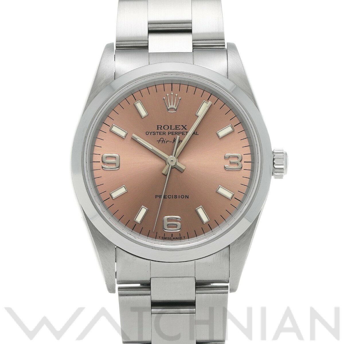 【ローン60回払い無金利】【中古】 ロレックス ROLEX エアキング 14000 U番(1997年頃製造) ピンク メンズ 腕時計