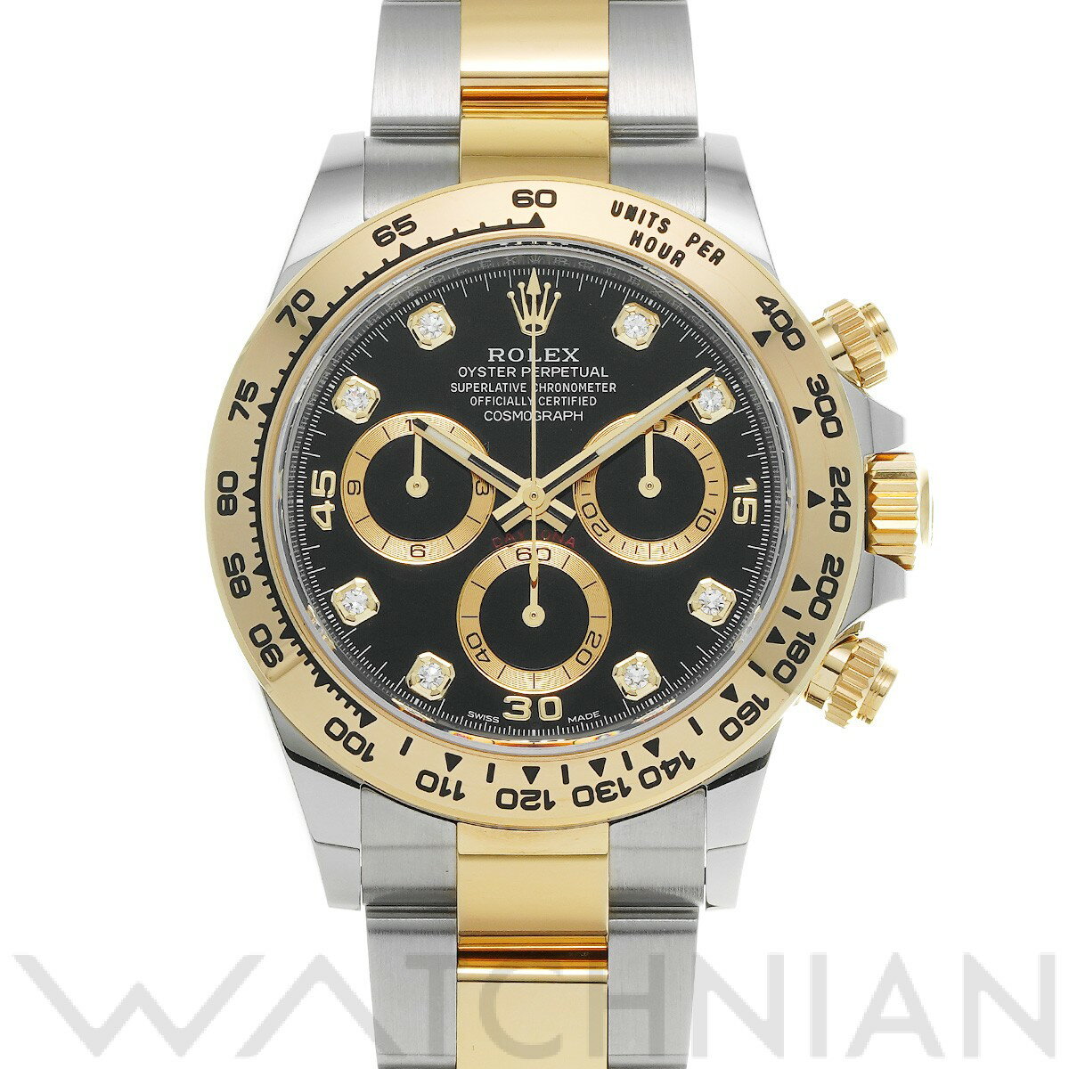 【全品ポイント2倍 5/30】【中古】 ロレックス ROLEX コスモグラフ デイトナ 116503G ランダムシリアル ブラック/ダイヤモンド メンズ 腕時計