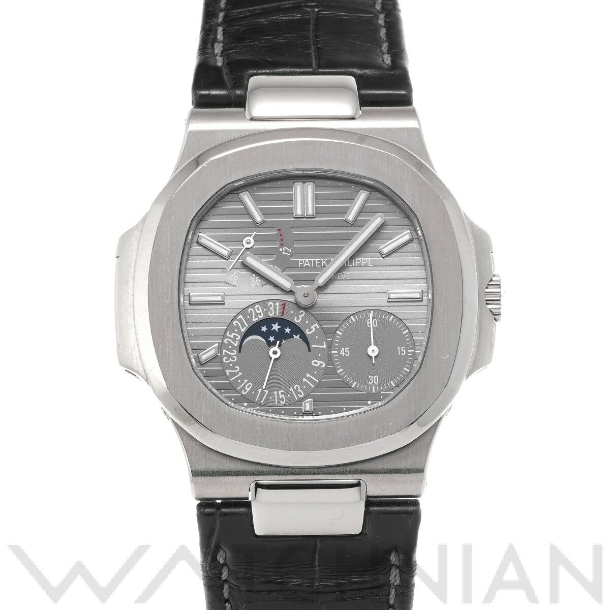 【4種選べるクーポン＆P2倍 4/25】【ローン60回払い無金利】【中古】 パテック フィリップ PATEK PHILIPPE ノーチラス ムーンフェイズ 5712G-001 スレート メンズ 腕時計 パテック フィリップ 時計 高級腕時計 ブランド