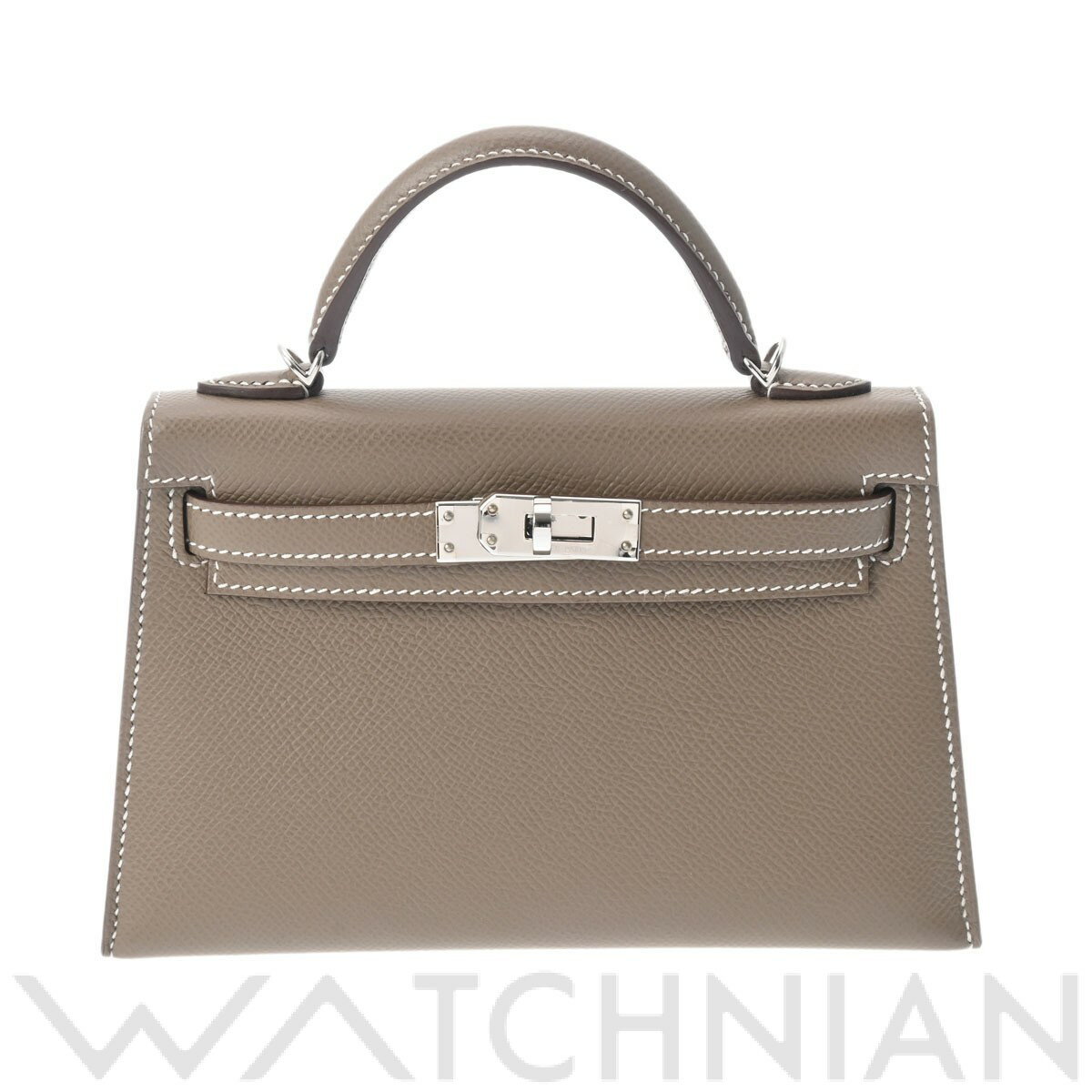 【未使用】 エルメス HERMES ミニケリー2 2WAY エトゥープ/パラジウム金具 ヴォーエプソン レディース ハンドバッグのサムネイル